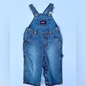 Vintage Old Navy Baby Denim Overalls 6-12 Months Blue Jean Snap Legs Unisex